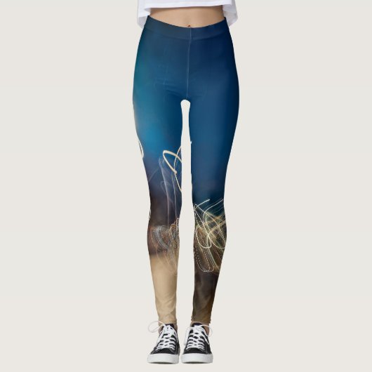 Abstract Intentional Camera Movement Night Light T Leggings (Voorkant)