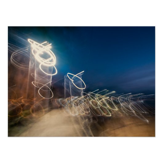 Abstract Intentional Camera Movement Night Light T Perfect Poster (Voorkant)