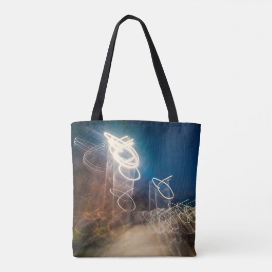 Abstract Intentional Camera Movement Night Light T Tote Bag (Achterkant)