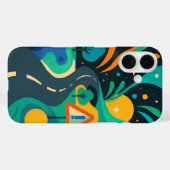 Abstract iPhone 16 Hoesje ontwerp" (Achterkant (horizontaal))