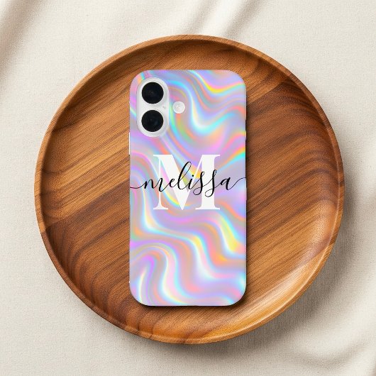 Abstract Iridescent 3D Effect Monogram Case-Mate iPhone Case
