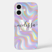 Abstract Iridescent 3D Effect Monogram Case-Mate iPhone Case (Achterkant)