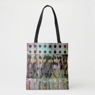 Abstract Iridescent Polka Dot Wood Graan Tote Bag