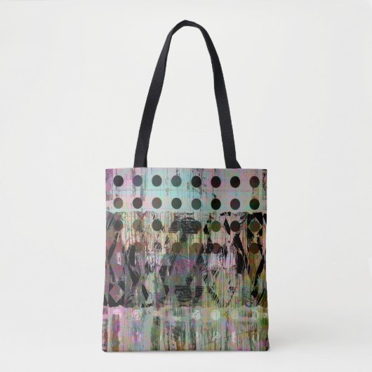  Abstract Iridescent Polka Dot Wood Graan Tote Bag (Voorkant)
