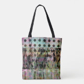  Abstract Iridescent Polka Dot Wood Graan Tote Bag (Achterkant)
