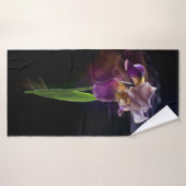 Abstract Iris Flower – Elegant Floral Art Badhanddoek (Badhanddoek)