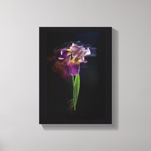 Abstract Iris Flower – Elegant Floral Art Canvas Afdruk (Voorkant)
