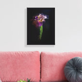 Abstract Iris Flower – Elegant Floral Art Canvas Afdruk (Insitu (Woonkamer))