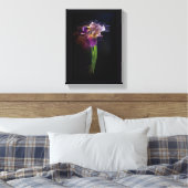 Abstract Iris Flower – Elegant Floral Art Canvas Afdruk (Insitu (Slaapkamer))