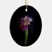 Abstract Iris Flower – Elegant Floral Art Keramisch Ornament (Rechts)