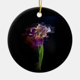 Abstract Iris Flower – Elegant Floral Art Keramisch Ornament