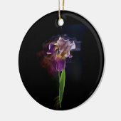 Abstract Iris Flower – Elegant Floral Art Keramisch Ornament (Links)