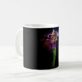 Abstract Iris Flower – Elegant Floral Art Koffiemok (Voorkant links)