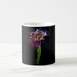 Abstract Iris Flower – Elegant Floral Art Koffiemok