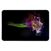 Abstract Iris Flower – Elegant Floral Art Magneet (Horizontaal)