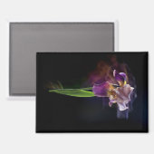 Abstract Iris Flower – Elegant Floral Art Magneet (Voorkant / Achterkant)