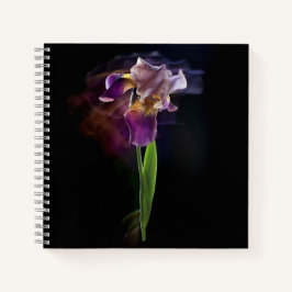 Abstract Iris Flower – Elegant Floral Art Notitieboek