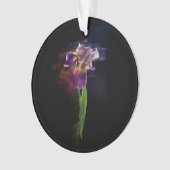 Abstract Iris Flower – Elegant Floral Art Ornament (voorkant)