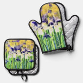 Abstract Iris Pot Holder Set (Voorkant / Achterkant)