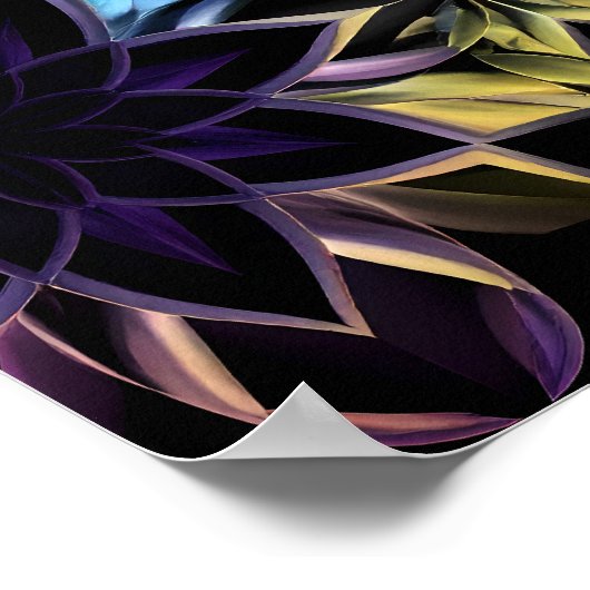 Abstract iriserend geometrisch Poster (Hoek)