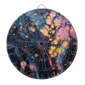 Abstract iriserend kunstdartbord dartbord (Voorkant)