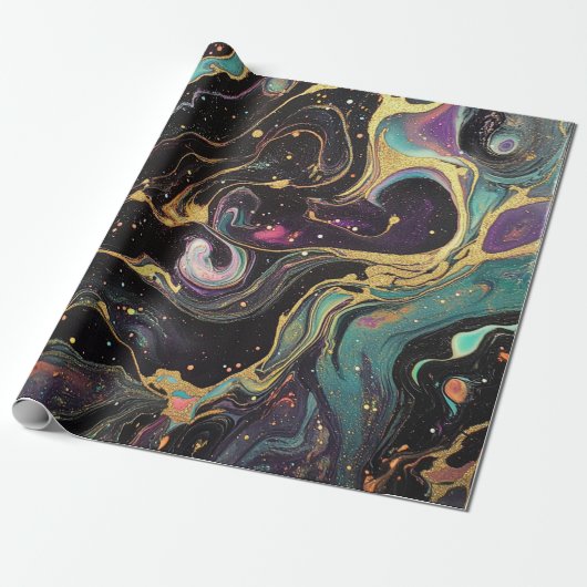 Abstract iriserend kunstoppakpapier cadeaupapier (Uitgerold)