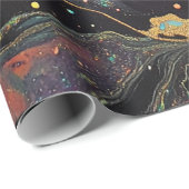 Abstract iriserend kunstoppakpapier cadeaupapier (Rol Hoek)