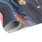 Abstract iriserend kunstoppakpapier cadeaupapier (Rol Hoek)