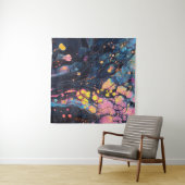Abstract iriserend wandtapijt wandkleed (In Situ (horizontaal))