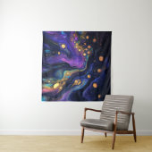 Abstract iriserend wandtapijt wandkleed (In Situ (horizontaal))