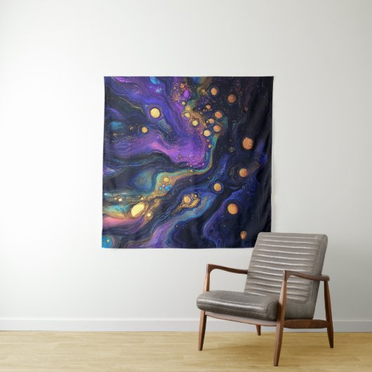 Abstract iriserend wandtapijt wandkleed (In Situ (horizontaal))