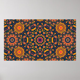 Abstract islamic pattern, arabian style. Seamless Poster