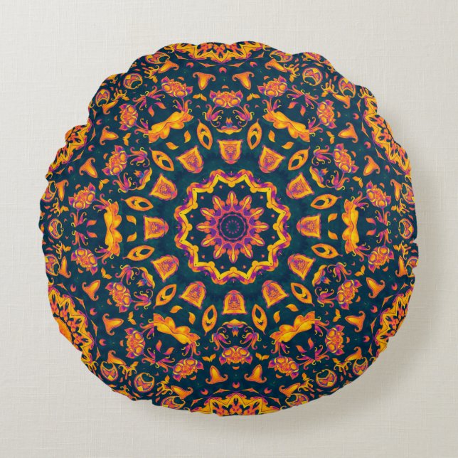 Abstract islamic pattern, arabian style. Seamless  Rond Kussen (Voorkant)