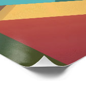 Abstract Isometric Maze Pattern in Cool Tones Perfect Poster (Hoek)