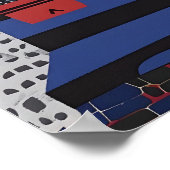 Abstract Italiaans Stads Kunstprint Levendige Stad Poster (Hoek)