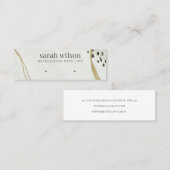 Abstract Ivory Black Gold CAD-beeldscherm met stud Mini Visitekaartje (Voorkant / Achterkant)