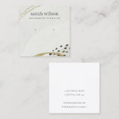 Abstract Ivory Black Gold CAD-beeldscherm met stud Vierkante Visitekaartje (Voorkant / Achterkant)
