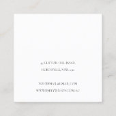 Abstract Ivory Black Gold CAD-beeldscherm met stud Vierkante Visitekaartje (Achterkant)