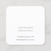 Abstract Ivory Black Gold CAD-beeldscherm met stud Vierkante Visitekaartje (Achterkant)