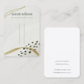 Abstract Ivory Black Gold Hair Pin Band-beeldscher Visitekaartje (Voorkant / Achterkant)