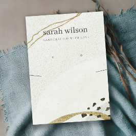 Abstract Ivory Black Gold Ketting Verdien beeldsch Visitekaartje