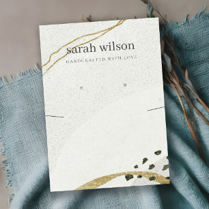 Abstract Ivory Black Gold Ketting Verdien beeldsch Visitekaartje