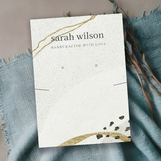 Abstract Ivory Black Gold Ketting Verdien beeldsch Visitekaartje