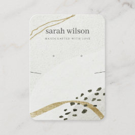 Abstract Ivory Black Gold Ketting Verdien beeldsch Visitekaartje