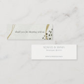 Abstract Ivory Gold Black Grey Stone Hartelijk dan Mini Visitekaartje (Voorkant / Achterkant)