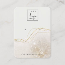 Abstract Ivory Gold Glitter Logo 2 Veroorbaar beel