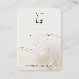 Abstract Ivory Gold Glitter Logo 2 Veroorbaar beel Visitekaartje