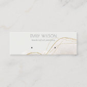 Abstract Ivory Gold Glitter Shiny Earnings-beeldsc Mini Visitekaartje (Voorkant)