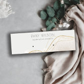 Abstract Ivory Gold Glitter Shiny Earnings-beeldsc Mini Visitekaartje