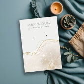 Abstract Ivory Gold Glitter Shiny Earnings-beeldsc Visitekaartje